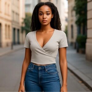 Aritzia Babaton Women’s Knit Top Quillon Top Crop Size S